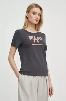 Хлопковая футболка G-Star Raw, серый