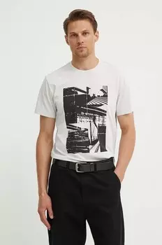 Хлопковая футболка G-Star Raw, серый