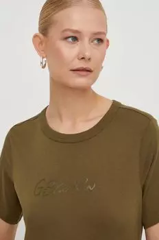 Хлопковая футболка G-Star Raw, зеленый