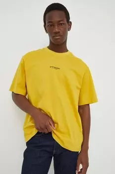 Хлопковая футболка G-Star Raw, желтый