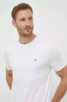 Хлопковая футболка Gant, белый