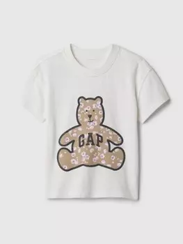 Хлопковая футболка Gap, белый