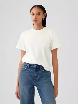 Хлопковая футболка Gap, белый
