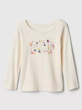 Хлопковая футболка Gap, бежевый