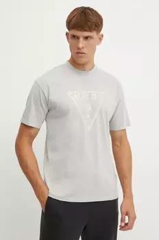 Хлопковая футболка Guess ALIOTH, серый