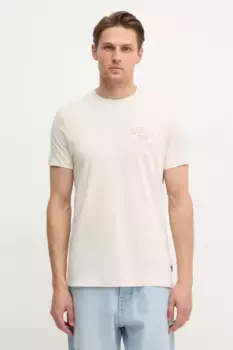 Хлопковая футболка Guess, бежевый