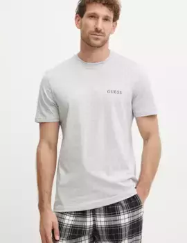 Хлопковая футболка Guess, серый