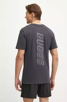 Хлопковая футболка Guess THONY, серый
