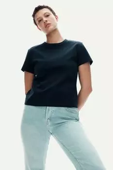 Хлопковая футболка H&M, синий