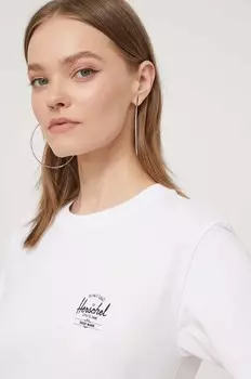 Хлопковая футболка Herschel, белый