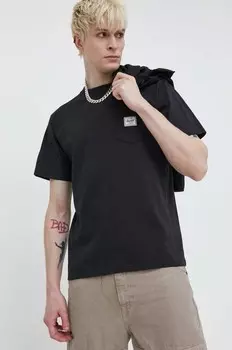 Хлопковая футболка Herschel, черный
