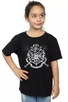 Хлопковая футболка Хогвартса Harry Potter, черный