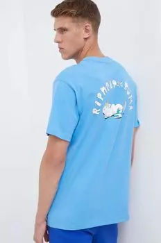 Хлопковая футболка из коллаборации с RIPNDIP Puma, синий