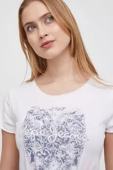 Хлопковая футболка JURY Pepe Jeans, белый