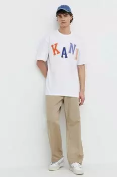 Хлопковая футболка Karl Kani, белый