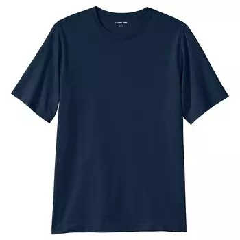 Хлопковая футболка классического кроя Big & Tall Lands' End Supima, цвет Radiant Navy