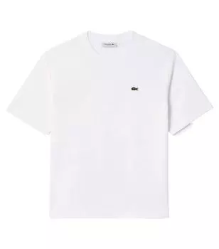 Хлопковая футболка Lacoste, белый