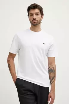 Хлопковая футболка Lacoste, белый