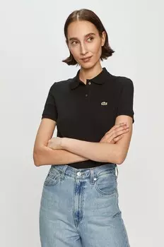 Хлопковая футболка Lacoste, черный