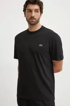 Хлопковая футболка Lacoste, черный