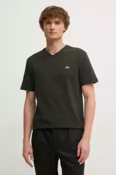 Хлопковая футболка Lacoste, зеленый