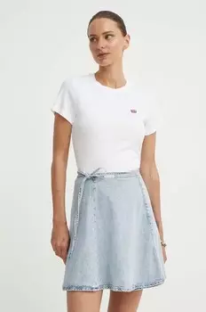Хлопковая футболка Levi's, белый