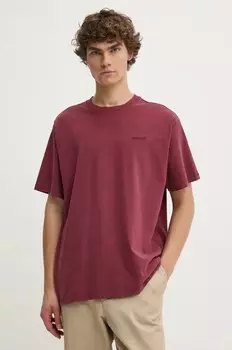 Хлопковая футболка Levi's, бордовый