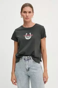Хлопковая футболка Levi's, черный