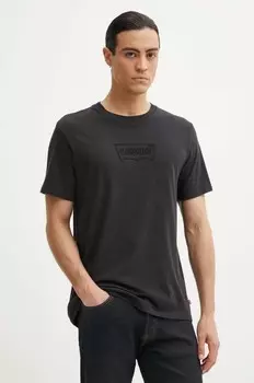 Хлопковая футболка Levi's, черный