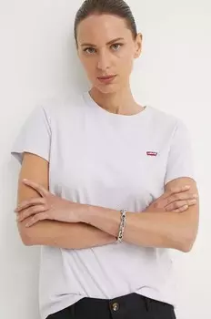 Хлопковая футболка Levi's, фиолетовый