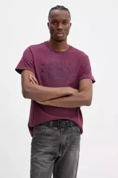 Хлопковая футболка Levi's, гранатовый