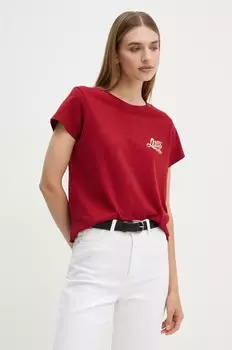 Хлопковая футболка Levi's, красный