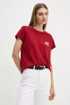 Хлопковая футболка Levi's, красный