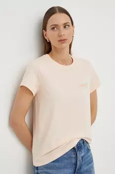 Хлопковая футболка Levi's, оранжевый