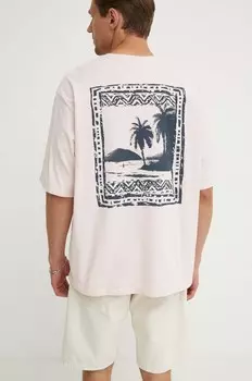 Хлопковая футболка Levi's, розовый