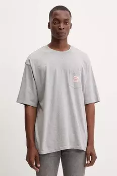 Хлопковая футболка Levi's, серый