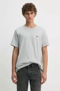 Хлопковая футболка Levi's, серый