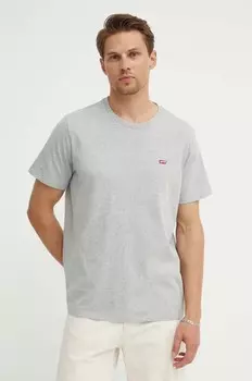 Хлопковая футболка Levi's, серый