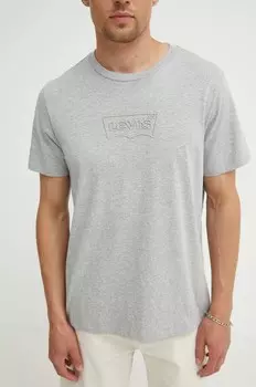 Хлопковая футболка Levi's, серый