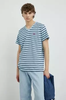 Хлопковая футболка Levi's, синий