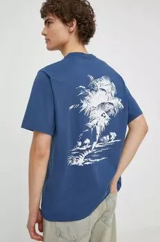 Хлопковая футболка Levi's, синий