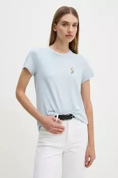 Хлопковая футболка Levi's, синий