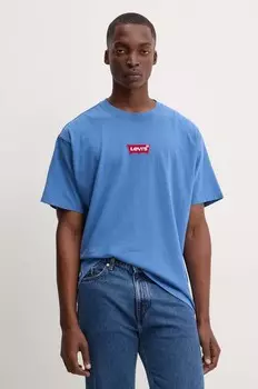 Хлопковая футболка Levi's, синий