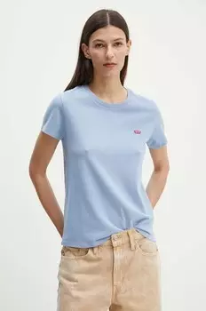 Хлопковая футболка Levi's, синий