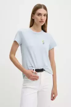 Хлопковая футболка Levi's, синий