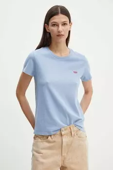 Хлопковая футболка Levi's, синий