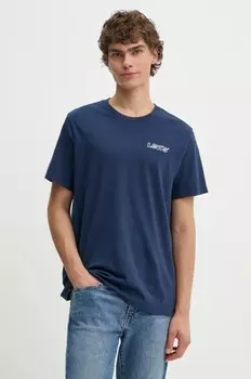 Хлопковая футболка Levi's, темно-синий