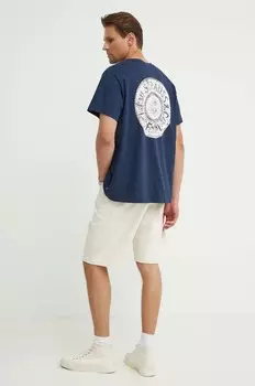 Хлопковая футболка Levi's, темно-синий