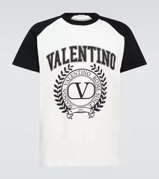 Хлопковая футболка Maison Valentino Valentino, белый