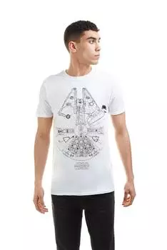 Хлопковая футболка Millenium Lines Star Wars, белый